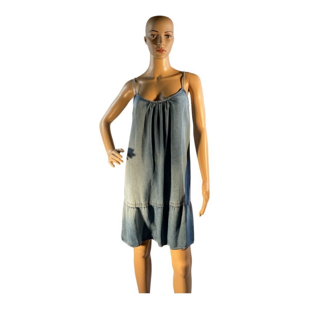 VELVET Women’s Blue Denim Ruffle Hem Size Medium
